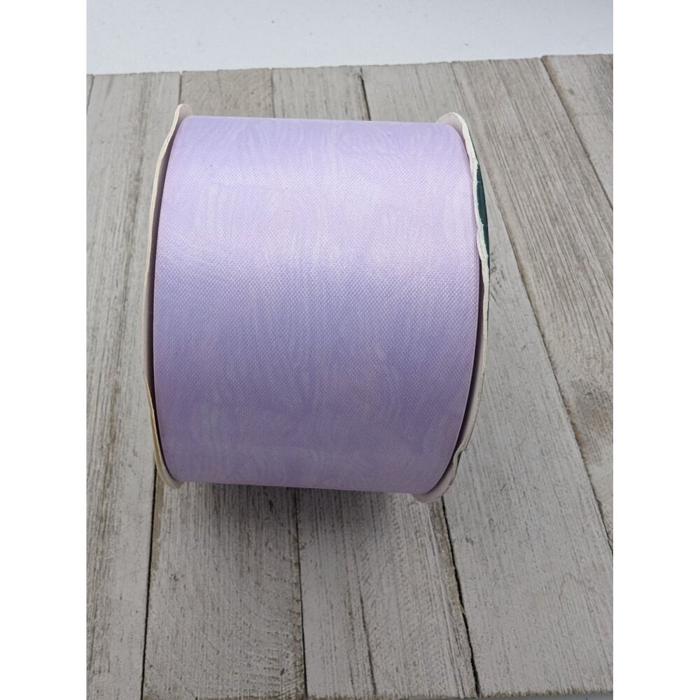 Berwick Flora-Satin Ribbon Brushstrokes LAVENDER Purple Waterproof 2 3/4" 50 Yar - Picture 5 of 6